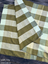 Load image into Gallery viewer, Plaid Silk Dupioni - 100% Silk Vintage Dupioni Fabric - Made in Thailand - Flawed