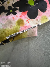 Load image into Gallery viewer, Vintage Semi Sheer Vintage Cotton Blend - By the Yard - Thompson of California Inc Printed Textured Black and Pink Floral