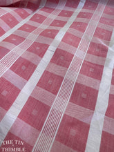 Load image into Gallery viewer, Authentic Vintage Double Faced Pink and White Plaid Rayon - 44" Wide - By the Yard