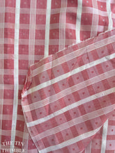 Load image into Gallery viewer, Authentic Vintage Double Faced Pink and White Plaid Rayon - 44" Wide - By the Yard