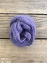 Load image into Gallery viewer, Blueberry Pie CORRIEDALE Wool Roving - 1 oz - Nuno Felting / Wet Felting / Felting Supplies / Hand Felting / Needle Felting / Fiber Art