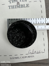 Load image into Gallery viewer, Vintage Glass Crescent Moon Button in Black - Single Celestial Button - 35mm