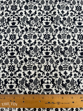 Load image into Gallery viewer, Authentic Vintage 1950s Small Flora and Fauna Print Cotton Fabric - 35" Wide