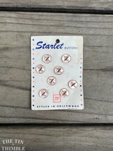Load image into Gallery viewer, Vintage Plastic Starlet Two Hole Buttons - Pink 1940s Buttons - 10mm