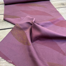 Load image into Gallery viewer, Japanese Kimono Fabric, Authentic Vintage - 14.5" Wide - Plum Colored Silk