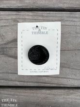 Load image into Gallery viewer, Vintage Glass Crescent Moon Button in Black - Single Celestial Button - 35mm