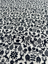 Load image into Gallery viewer, Authentic Vintage 1950s Small Flora and Fauna Print Cotton Fabric - 35" Wide