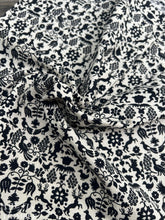 Load image into Gallery viewer, Authentic Vintage 1950s Small Flora and Fauna Print Cotton Fabric - 35" Wide