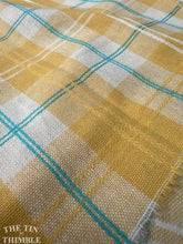 Load image into Gallery viewer, Vintage 1960s Wool Blend Fabric - Large Yellow Plaid - 62" Wide x 1.5 Yards