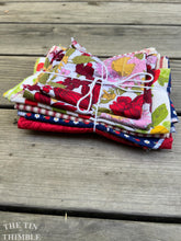 Load image into Gallery viewer, Fabric Scrap Bundle / Vintage and New Fabric Scraps / Cotton Fabric Destash Grab Bag / SB316
