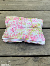Load image into Gallery viewer, Fabric Scrap Bundle / Vintage and New Fabric Scraps / Cotton Fabric Destash Grab Bag / SB323 / Pink and Blue