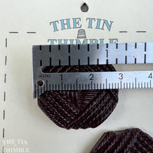Load image into Gallery viewer, Authentic Vintage Brown Glass Rope Buttons - Card of 2 - 30mm or 1 1/8 Inch