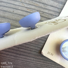 Load image into Gallery viewer, Vintage Plastic and Mother of Pearl Buttons - Card of 2 - Mid Century Plastic Buttons - 22mm (7/8 inch) and 13mm (3/4 inch)