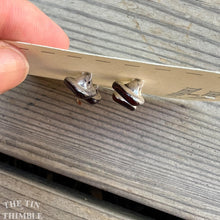 Load image into Gallery viewer, Antique Glass Buttons - 12mm Rootbeer Brown and Rhinestone Glass Buttons - 1930s - Four