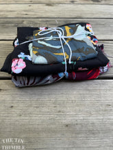 Load image into Gallery viewer, Fabric Scrap Bundle / Vintage and New Fabric Scraps / Cotton Fabric Destash Grab Bag / SB328 / Rayon Florals