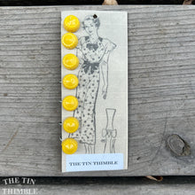 Load image into Gallery viewer, Vintage Plastic Buttons - Card of 7 - 12mm or 1/2 Inch