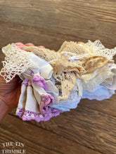 Load image into Gallery viewer, Vintage and Antique Lace and Linens Scrap Bundle - LSB37