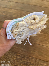 Load image into Gallery viewer, Vintage and Antique Lace and Linens Scrap Bundle - LSB38