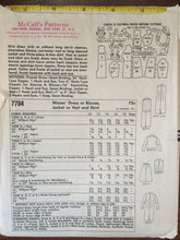 Load image into Gallery viewer, Vintage 1965 McCall's Misses Dress, Blouse, Jacket and Skirt Pattern #7704 Size 12 Bust 32" Vintage McCall's Pattern / 60s McCall's