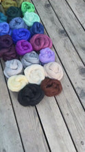 Load and play video in Gallery viewer, Lavender Purple Superfine Merino Wool Roving - 1 oz - Superfine Roving for Felting, Weaving, Spinning and More