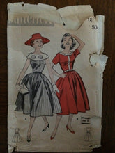 Load image into Gallery viewer, 1950's Butterick Dress Pattern #8408. Size 12, Bust 32" - 1950s Butterick / 50s Butterick / 1950s Dress / Big Collar Dress / Women's Dress