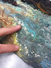 Load image into Gallery viewer, Orange Dyed Wool Nepps or Nibs for Felting by DHG / 1/8 Oz or More / Commercially Dyed Textural Fibers for Nuno or Wet Felting