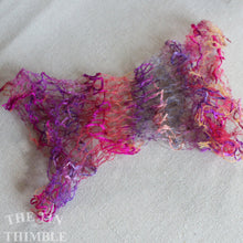 Load image into Gallery viewer, Tubular Yarn #5 / Felting Fiber / Cool Fiber - 18" - Nuno Felting / Wet Felting / Felting Supplies / Textural Fiber / Felting Yarn