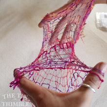 Load image into Gallery viewer, Tubular Yarn #9 / Felting Fiber / Cool Fiber - 18" - Nuno Felting / Wet Felting / Felting Supplies / Textural Fiber / Felting Yarn