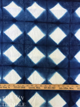 Load image into Gallery viewer, Indigo and Shibori Fabric / Linen Silk Blend / Itajime Shibori / Hand Made / Made in USA / 34" x 45"