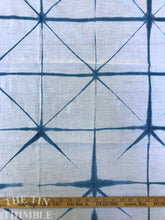 Load image into Gallery viewer, Itajime Shibori / 100% Cotton / Hand Made / Made in USA / Indigo Dyed / Shibori Fabric / 25" x 36" / Shibori by Yard / Small Batch