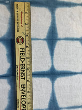 Load image into Gallery viewer, Indigo Dyed / Itajime Shibori / 100% Cotton / Hand Made / Made in USA / Shibori Fabric / 67" x 26" / Shibori by Yard / Small Batch / #4