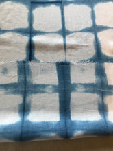 Load image into Gallery viewer, Indigo Dyed / Itajime Shibori / 100% Cotton / Hand Made / Made in USA / Shibori Fabric / 67" x 26" / Shibori by Yard / Small Batch / #4