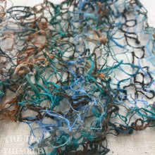 Load image into Gallery viewer, Tubular Yarn #4 / Felting Fiber / Cool Fiber - 18" - Nuno Felting / Wet Felting / Felting Supplies / Textural Fiber / Felting Yarn