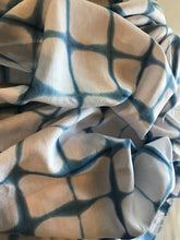 Load image into Gallery viewer, Indigo Dyed / Itajime Shibori / 100% Cotton / Hand Made / Made in USA / Shibori Fabric / 67" x 26" / Shibori by Yard / Small Batch / #4
