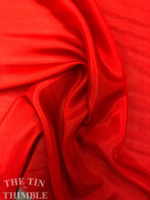 Load image into Gallery viewer, Silk Habotai Fabric by the Yard in Red - Red 100% Silk Fabric by the Yard