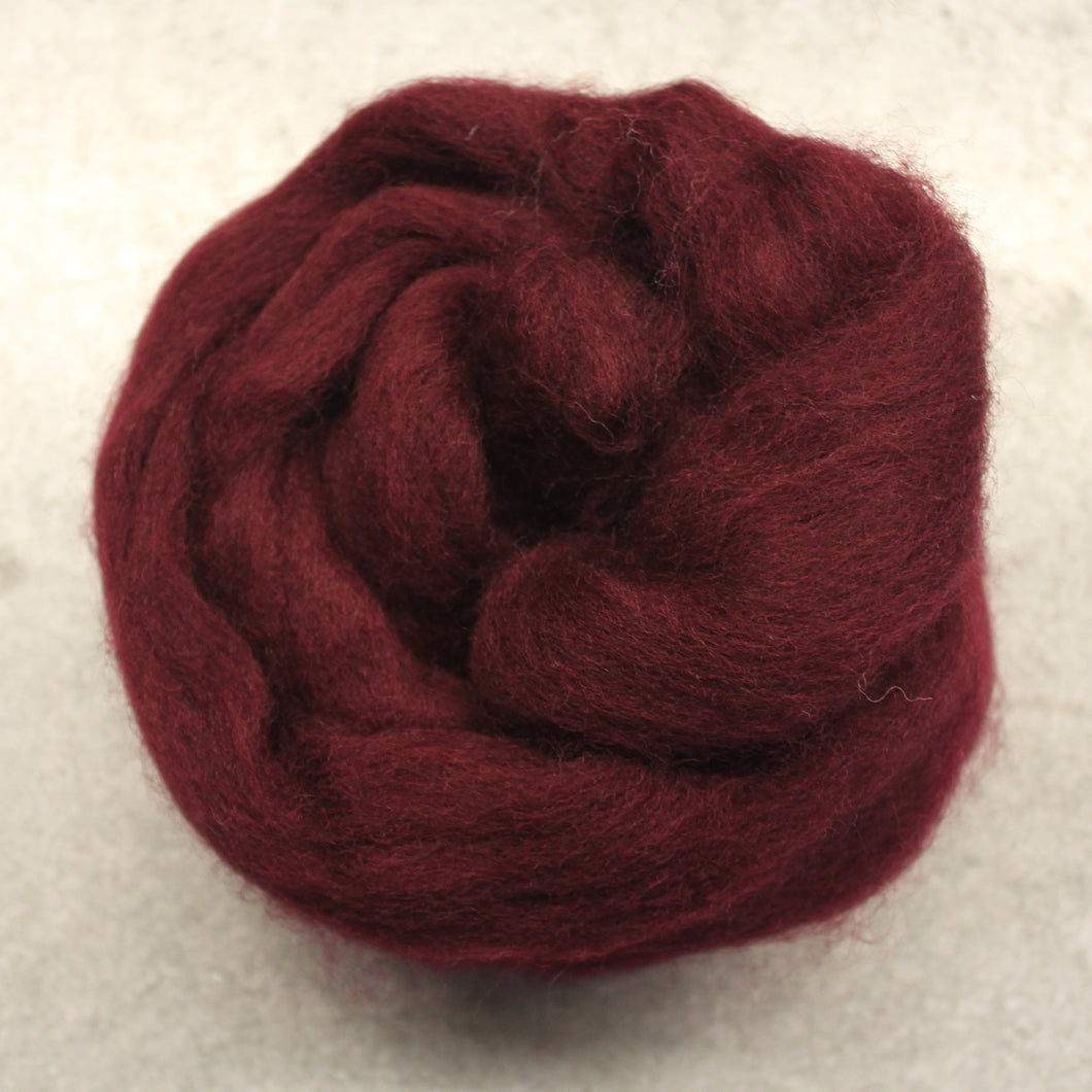 Aubergine CORRIEDALE Wool Roving - 1 oz - Nuno Felting / Wet Felting / Felting Supplies / Hand Felting / Needle Felting / Fiber Art