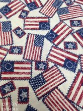 Load image into Gallery viewer, Patriotic Print - 1 yard / Cotton / Flag Fabric / Stars and Stripes / Signature Classics / Oakhurst Textiles / Red White and Blue / Quilting