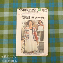 Load image into Gallery viewer, Women's Dress & Blazer Pattern / Butterick 4130 / Bust 36 / Knit Dress / Size 14 / Stretch Dress Pattern / 70s Dress Pattern / QUICK LIST
