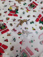 Load image into Gallery viewer, Christmas Print by Sue Dreamer for Fabric Country - 1 Yard / Santa Fabric / Snowman Fabric / Reindeer Fabric / Teddy Bear Fabric / Toy Print