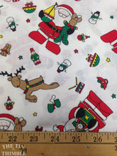 Load image into Gallery viewer, Christmas Print by Sue Dreamer for Fabric Country - 1 Yard / Santa Fabric / Snowman Fabric / Reindeer Fabric / Teddy Bear Fabric / Toy Print