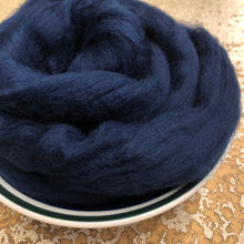 Load image into Gallery viewer, Indigo Merino Wool Roving / 21.5 micron -1 oz- Nuno Felting / Wet Felting / Felting Supplies / Needle Felting / Fiber Supply