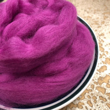 Load image into Gallery viewer, Magenta Pink Merino Wool Roving for Felting, Spinning or Weaving - 21.5 micron - 1 oz