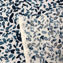Load image into Gallery viewer, Denim Blues Abstract Print Quilting Cotton by Paintbrush Studio - 1 Yard - Blue and White Quilting Print