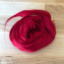 Load image into Gallery viewer, Cultivated Bombyx (Mulberry) Silk Fiber for Spinning or Felting in Passion - 3.5 Grams or More