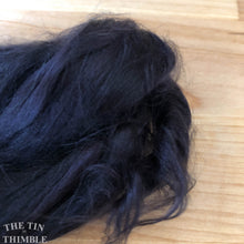 Load image into Gallery viewer, Cultivated Bombyx (Mulberry) Silk Fiber for Spinning or Felting in Black - 3.5 Grams or More