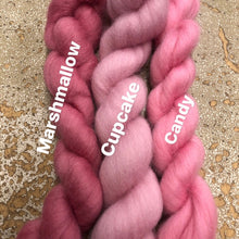 Load image into Gallery viewer, Candy CORRIEDALE Wool Roving - 1 oz - Nuno Felting / Wet Felting / Felting Supplies / Hand Felting / Needle Felting / Fiber Art