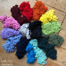 Load image into Gallery viewer, Orange Dyed Wool Nepps or Nibs for Felting by DHG / 1/8 Oz or More / Commercially Dyed Textural Fibers for Nuno or Wet Felting