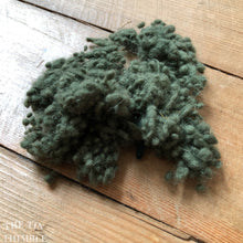 Load image into Gallery viewer, Olive Dyed Wool Nepps or Nibs for Felting by DHG / 1/8 Oz or More / Commercially Dyed Textural Fibers for Nuno or Wet Felting