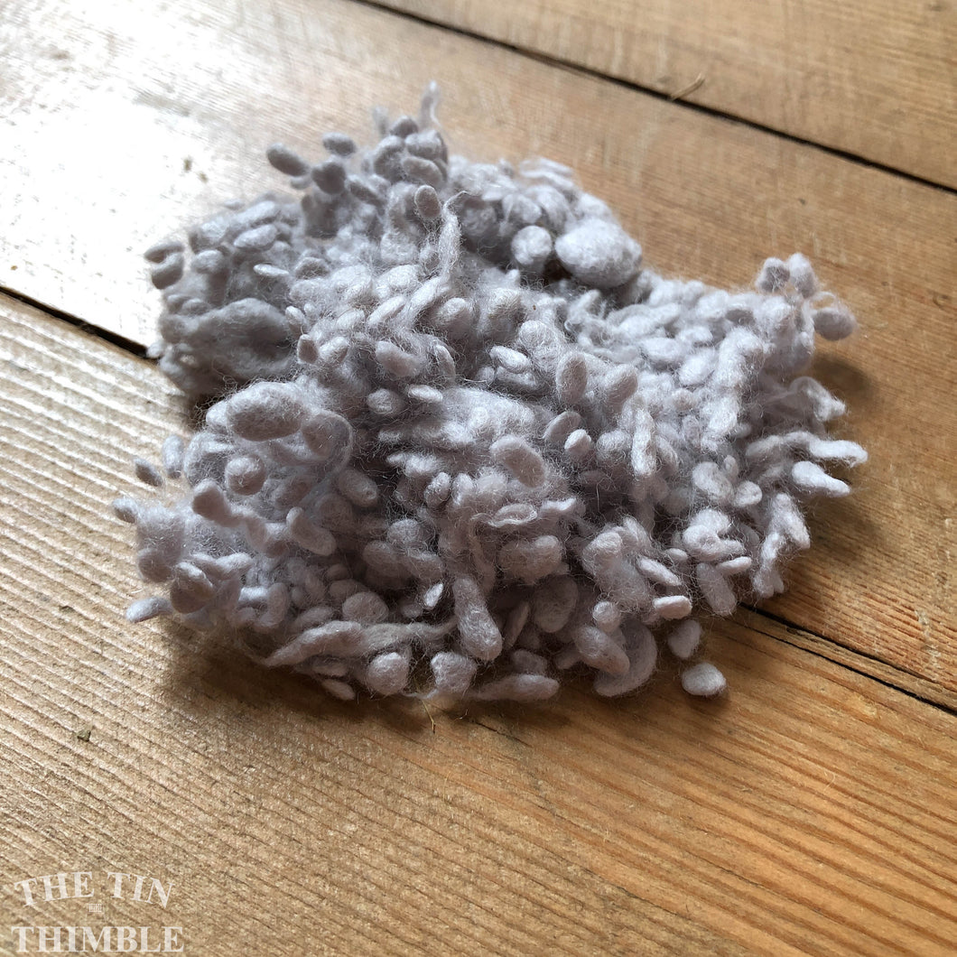 Grey Dyed Wool Nepps or Nibs for Felting by DHG / 1/8 Oz or More / Commercially Dyed Textural Fibers for Nuno or Wet Felting