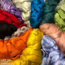 Load image into Gallery viewer, Cultivated Bombyx (Mulberry) Silk Fiber for Spinning or Felting in Cloud - 3.5 Grams or More